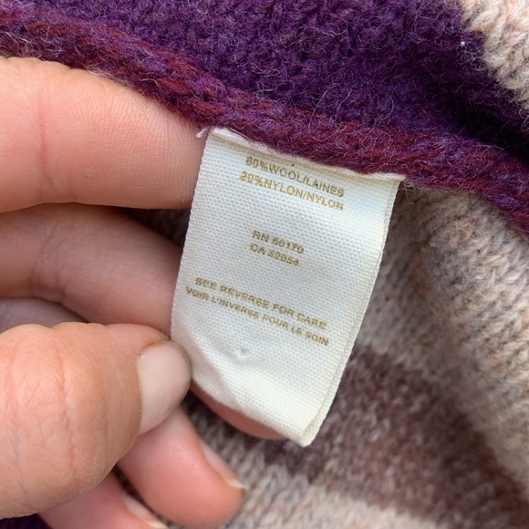 Free People Aztec Boho Fringe Open Wool Hooded Cardigan M festival cabin knit - Picture 5 of 12